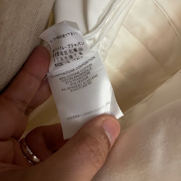 GUCCI cotton-blend unlined pants and suit in white - Picture 15 of 16